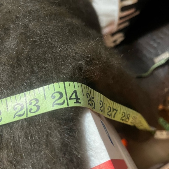 Park Avenue LAS VEGAS Angora Rabbit Hair Furry Cardigan Embroidered Large Women - Picture 4 of 7